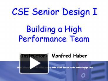 Building a High Performance Team presentation | free to view