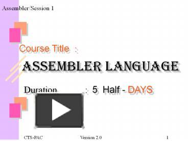 IBM 370 Assembly Language presentation | free to download