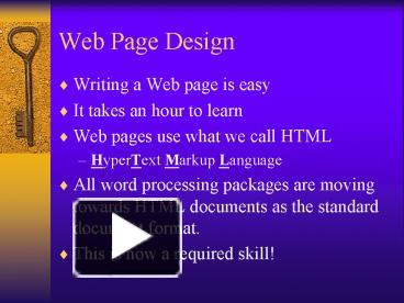 PPT – Web Page Design PowerPoint presentation | free to view - id ...