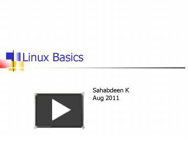 Linux Basics presentation | free to view