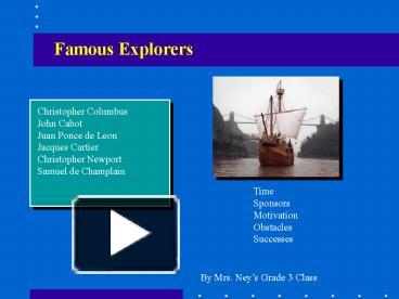 Famous Explorers presentation | free to download