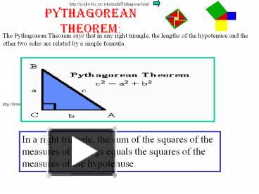Pythagorean Theorem: presentation | free to download