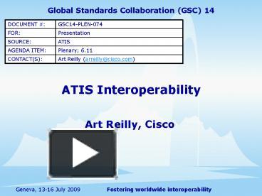ATIS Interoperability presentation | free to download