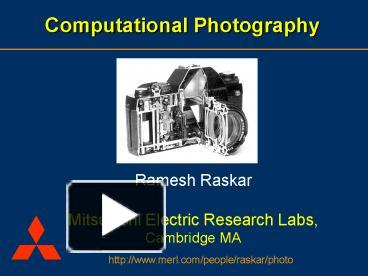 Computational Photography presentation | free to download
