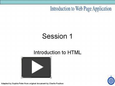 PPT – Introduction to HTML PowerPoint presentation | free to view - id ...