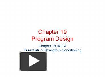 PPT – Chapter 19 Program Design PowerPoint presentation | free to view ...