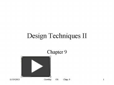 PPT – Design Techniques II PowerPoint presentation | free to download ...