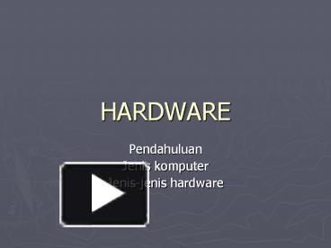 HARDWARE presentation | free to download