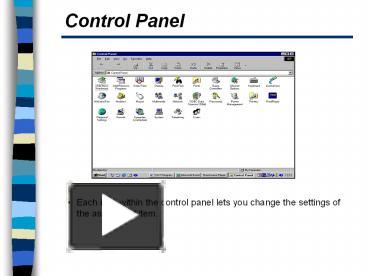 Control Panel presentation | free to view