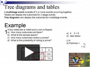 Tree diagrams and tables presentation | free to download