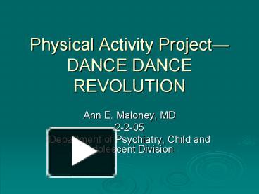 Physical Activity Project presentation | free to download