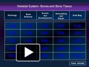 Ppt Skeletal System Bones And Bone Tissue Powerpoint Presentation