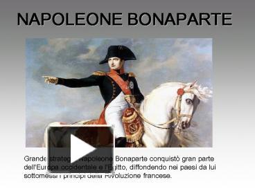 NAPOLEONE BONAPARTE presentation | free to download