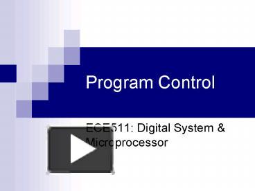 PPT – Program Control PowerPoint presentation | free to view - id ...