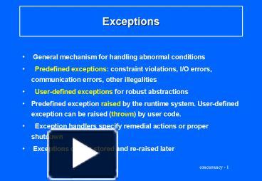 PPT – Exceptions PowerPoint presentation | free to download - id: 4bec2 ...