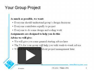 PPT – Your Group Project PowerPoint presentation | free to download ...