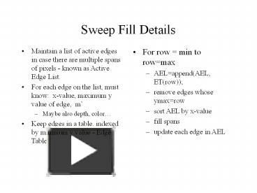 PPT – Sweep Fill Details PowerPoint presentation | free to download ...
