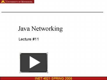 PPT – Java Networking PowerPoint presentation | free to view - id ...