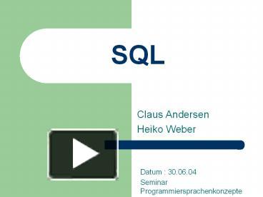 PPT – SQL PowerPoint presentation | free to download - id: 50f21d-M2IzY
