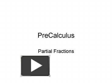 PreCalculus presentation | free to download