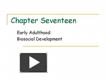 Early Adulthood: presentation | free to view