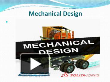 Mechanical Design | SeaCAD Tech presentation | free to download