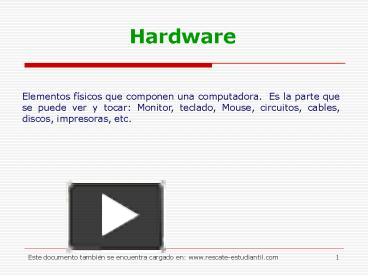 PPT – Hardware PowerPoint presentation | free to view - id: 543df2-ODkzY
