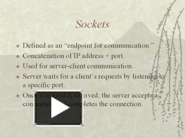 Sockets presentation | free to view