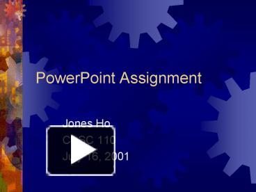 PPT – PowerPoint Assignment PowerPoint presentation | free to download ...
