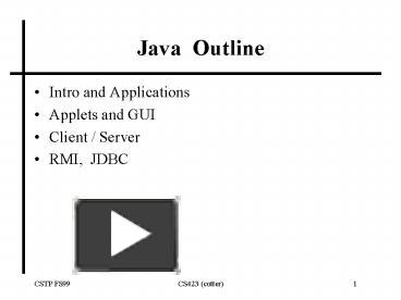 PPT – Java Outline PowerPoint presentation | free to view - id: 55a5b6 ...