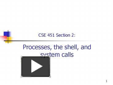 PPT – CSE 451 Section 2: Processes, the shell, and system calls ...
