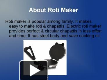Roti Maker presentation | free to download