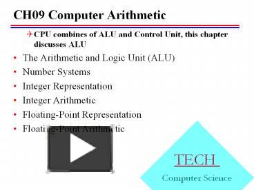 PPT – CH09 Computer Arithmetic PowerPoint presentation | free to view ...