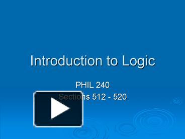 PPT – Introduction to Logic PowerPoint presentation | free to download ...