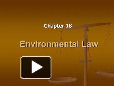 PPT – Environmental Law PowerPoint presentation | free to view - id ...