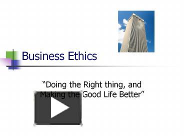 Business Ethics presentation | free to download