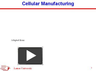 Cellular Manufacturing presentation | free to download