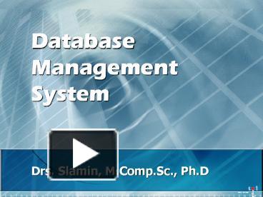 PPT – Database Management System PowerPoint presentation | free to ...