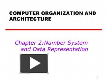 COMPUTER ORGANIZATION AND ARCHITECTURE presentation | free to view