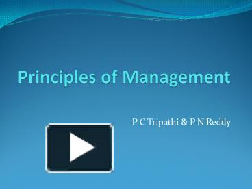 PPT – Principles of Management PowerPoint presentation | free to view ...
