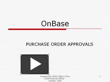 OnBase presentation | free to view