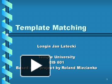 Template Matching presentation | free to download