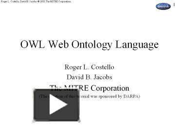 OWL Web Ontology Language presentation | free to download