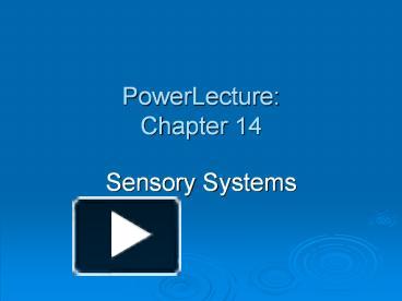 PowerLecture: Chapter 14 presentation | free to download