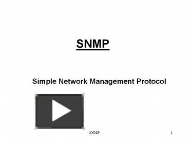 PPT – Simple Network Management Protocol PowerPoint presentation | free ...