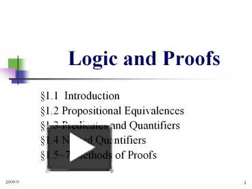 Logic and Proofs presentation | free to view