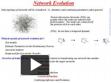 Network Evolution presentation | free to download