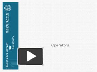 PPT – Operators PowerPoint presentation | free to download - id: 608cab ...