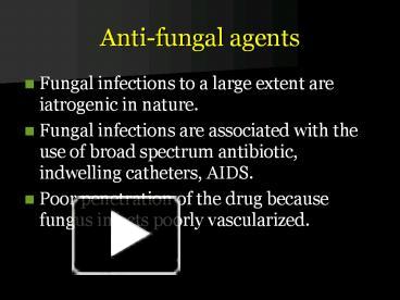 PPT – Anti-fungal agents PowerPoint presentation | free to view - id ...