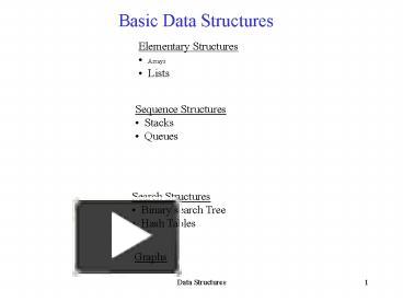 PPT – Basic Data Structures PowerPoint presentation | free to view - id ...